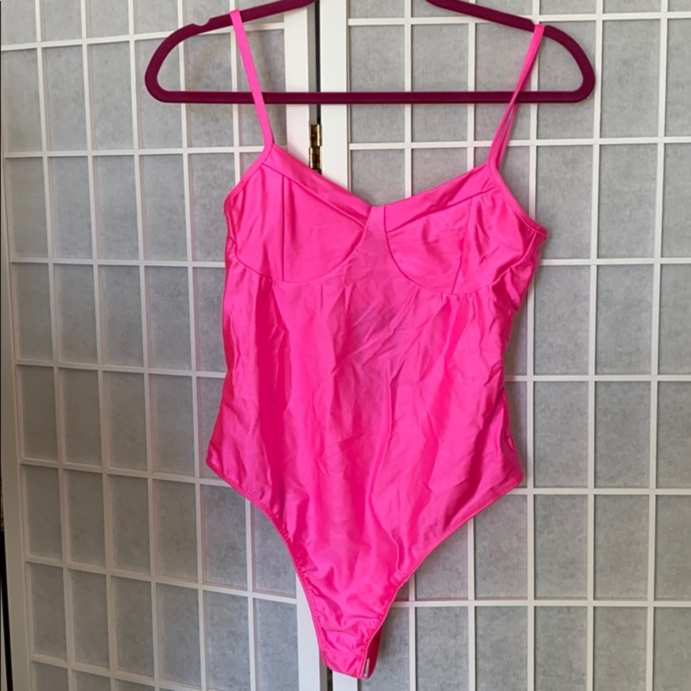 Hot pink bodysuit size Large